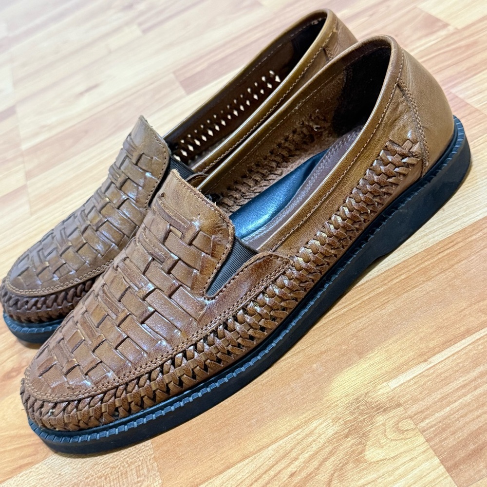 Beverly Hills Polo Club Brown Woven Slip-Ons ~ Awesome Shoes‎